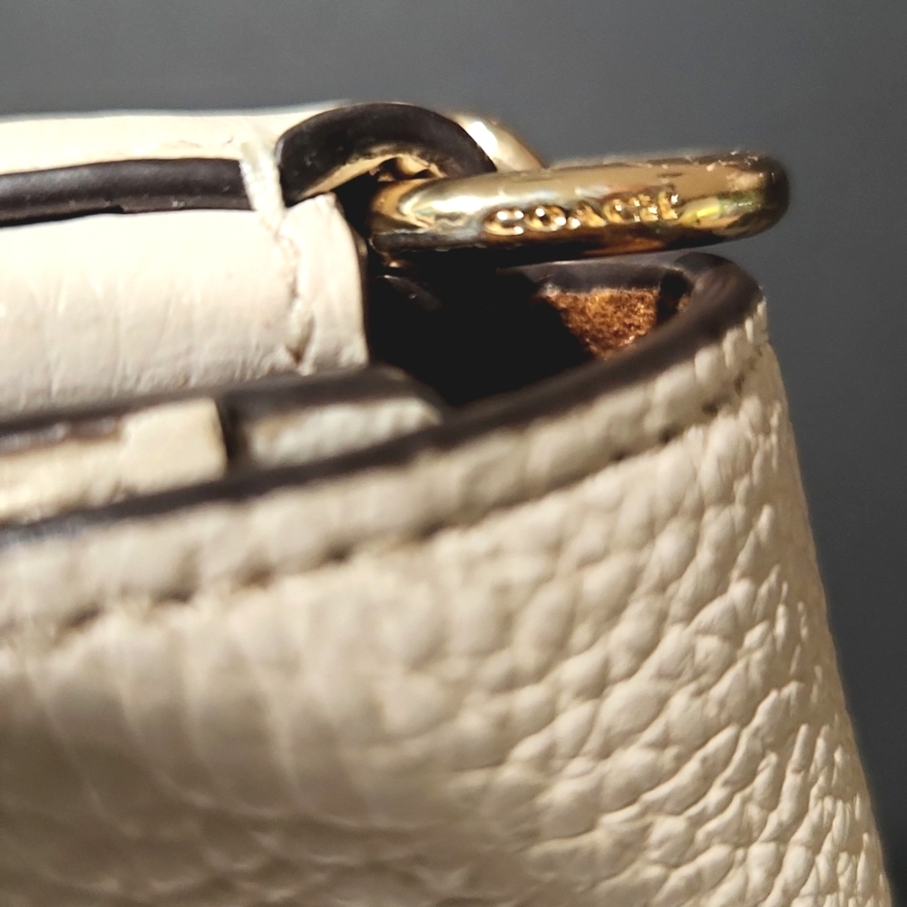 Coach Georgie Signature Leather Shoulder Hand Bag C4067 Chalk - Picture 12 of 15